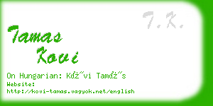 tamas kovi business card